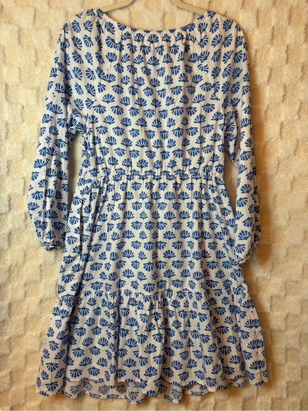 J. Crew Blue and White Shell-Print Sundress size 12 - Picture 2 of 7